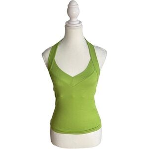 UO Silence + Noise Halter Top Green